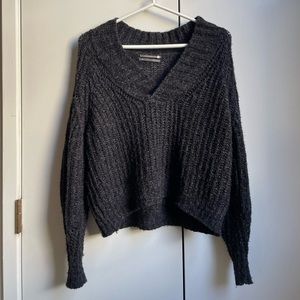 Anthropologie black and grey tone sweater